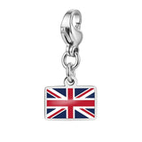 Stainless Steel 10mm Country Flag Charms - 24 Options