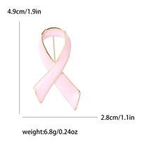 Rhinestone Breast Cancer Ribbon Brooch - 4 Options