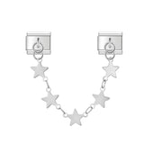 Stainless Steel Heart Star Circle Chain Italian Charm - 6 Options