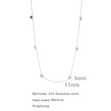 Stainless Steel Heart Necklace or Bracelet - 2 Colours