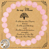 To My Mom Tree of Life Natural Stone Bracelet - 6 Options