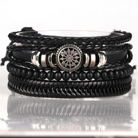 Multi Strand Leather Braided Bracelet - 23 Options