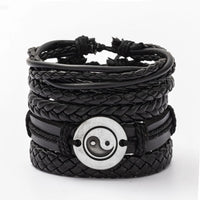 Multi Strand Leather Braided Bracelet - 23 Options