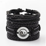 Multi Strand Leather Braided Bracelet - 23 Options