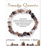 Irregular Chip Stone Bracelet With Card - 21 Options