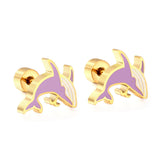 Stainless Steel Small Flat Back Animal Earrings - 20 Options