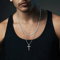 Stainless Steel Cross Layered Necklaces - 6 Options