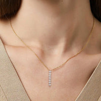 925 Sterling Silver 3*3mm CZ Necklace - 2 Options