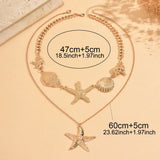 Fashion 2PCS Layered Sea Themed Necklace