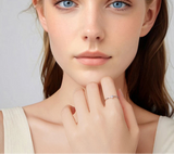925 Sterling Silver Dainty Solitaire Heart Ring