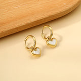 Stainless Steel Pearl Effect Inlay Earrings - 6 Options