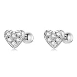925 Sterling Silver Simple CZ Small Ball/Flat Back Studs - 12 Options