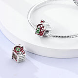 925 Sterling Silver Merry Christmas House Charm