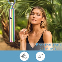Stainless Steel  Breathing Anxiety Necklace- 2 Options - 5 Colours