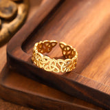 Stainless Steel Celtic Knot Open Ring - 3 Options
