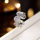 Fashion Smiley Face CZ Open Ring - 9 Options