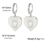 Stainless Steel Hoop Earrings - 2 Colours - 12 Designs