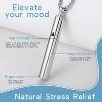 Stainless Steel  Breathing Anxiety Necklace- 2 Options - 5 Colours