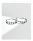 925 Sterling Silver Mint Green Stackable Eternity Ring - 2 Designs