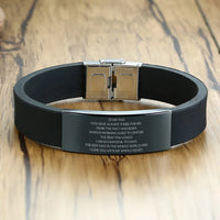 Stainless Steel and Silicone Dad Bracelet - 20 Options