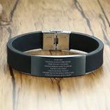 Stainless Steel and Silicone Dad Bracelet - 20 Options
