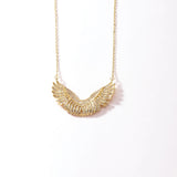 Stainless Steel Full Pave Angel Wing Necklace - 11 Options