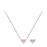 925 Sterling Silver Birthstone Heart Necklace - 12 Options