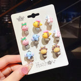 Fashion 10pcs/set Clip on Acrylic Earrings - 5 Options