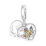 925 Sterling Silver Flower/Leaf Themed Hanging Charm - 25 Options