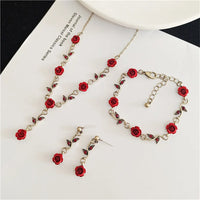 Rose Fashion Necklace/Bracelet/ Earrings