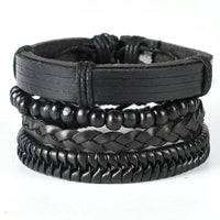 Multi Strand Leather Braided Bracelet - 23 Options