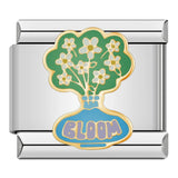 Stainless Steel Flower Italian Charm - 7 Options