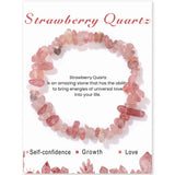 Irregular Chip Stone Bracelet With Card - 21 Options
