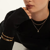 925 Sterling Silver CZ Plated Dainty Letter Necklace - 26 Options