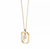 925 Sterling Silver CZ Plated Dainty Letter Necklace - 26 Options