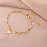 Stainless Steel Bird Bracelet - 2 Colours - 4 Designs