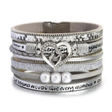 Fashion Multilayer Live Every Moment Leather Bracelet - 4 Colours