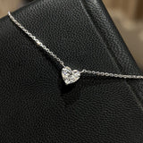 925 Sterling Silver Elegant Heart Cubic Zirconia Necklace - 2 Colours
