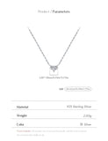 925 Sterling Silver Birthstone Heart Necklace - 12 Options