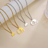 Stainless Steel Elephant Necklace - 4 Options