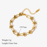 Stainless Steel Gold Colour Bracelet - 10 Options
