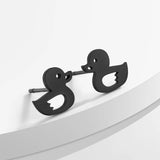 Stainless Steel Duck Earrings - 3 Colours