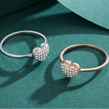 925 Sterling Silver Heart Cluster Ring - 2 Colours