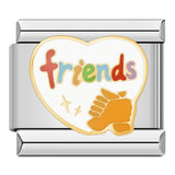 Friends Heart Italian Charm