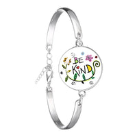 Glass 18mm Mental Health /Positivity Bracelet - 32 Options