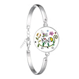 Glass 18mm Mental Health /Positivity Bracelet - 32 Options