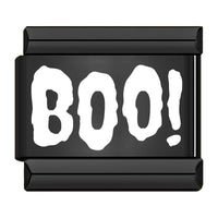 Stainless Steel Black Halloween Italian Charm - 12 Options