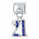 Stainless Steel Birthday Italian Charm - 3 Designs