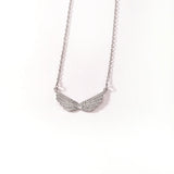Stainless Steel Full Pave Angel Wing Necklace - 11 Options