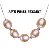 925 Sterling Silver Pearl Pendant Necklace - 4 Options